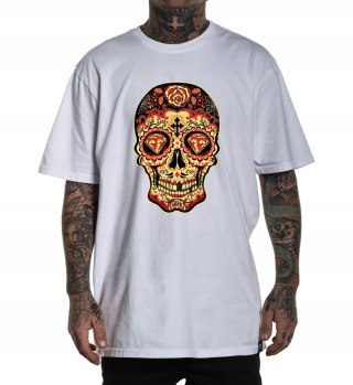 r.XL T-SHIRT koszulka BIAŁA SUGAR SKULL GOTHIC