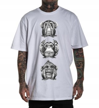 r.3XL T-SHIRT koszulka BIAŁA THREE WISE MONKEYS