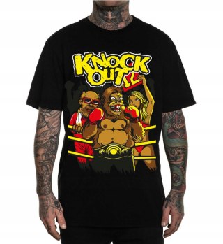 r.2XL T-SHIRT koszulka CZARNA KNOCK OUT