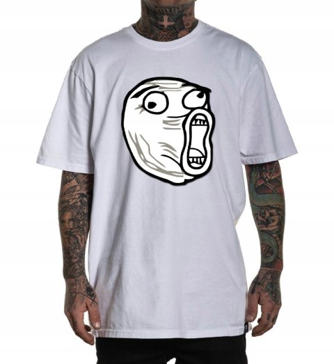 r.2XL T-SHIRT koszulka męska BIAŁA FACE LIPS