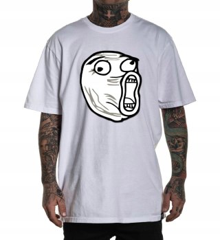 r.3XL T-SHIRT koszulka męska BIAŁA FACE LIPS