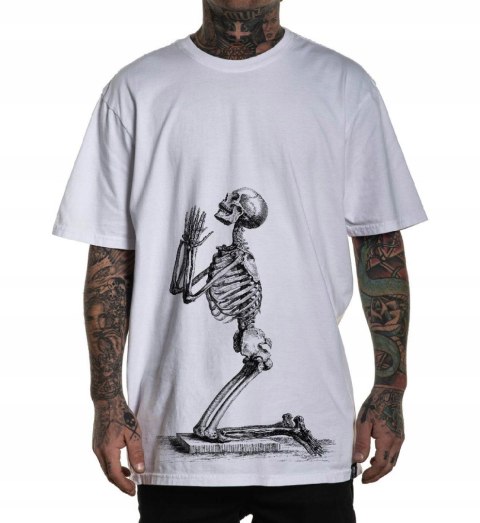 r.3XL T-SHIRT koszulka męska BIAŁA SKELETON PRAY