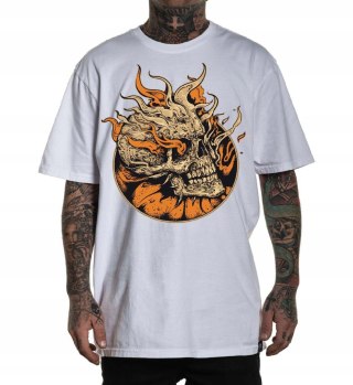 r.XXL T-SHIRT koszulka męska BIAŁA SUNFIRE SKULL