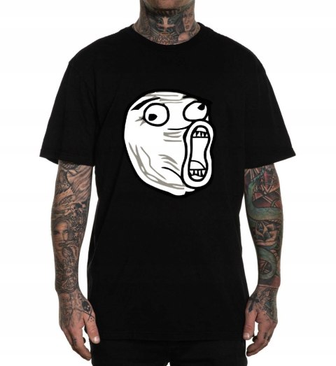 r.3XL T-SHIRT koszulka męska CZARNA FACE LIPS