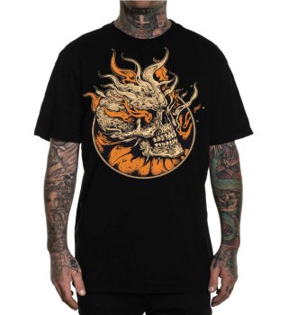 r.3XL T-SHIRT koszulka męska CZARNA SUNFIRE SKULL