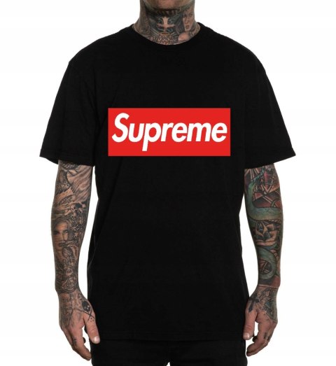 r.XXL T-SHIRT koszulka męska CZARNA SUPREME