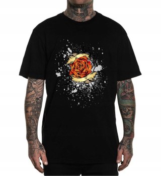 r.3XL T-SHIRT koszulka męska CZARNA WILD ROSE