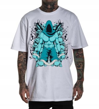 r.3XL TSHIRT koszulka BIAŁA TURQUOISE MUSCLE