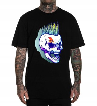 r.XXL TSHIRT koszulka CZARNA ROCKSTAR MOHAWK SKULL