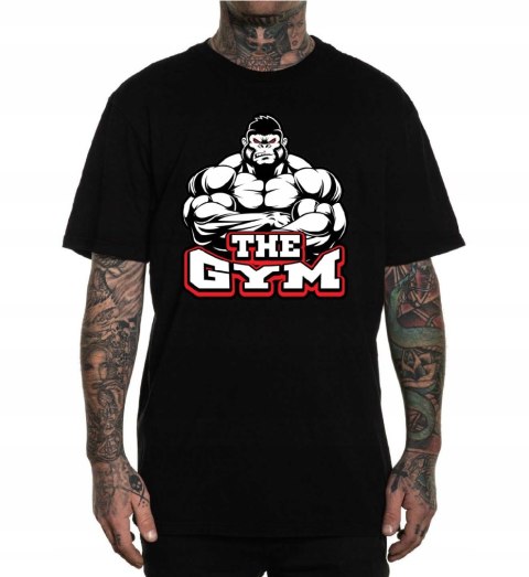 r.3XL TSHIRT koszulka męska CZARNA THE GYM GORILLA