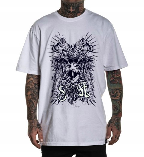 r.3XL T-SHIRT koszulka BIAŁA DEER SKULL SAVAGE