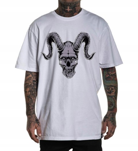 r.3XL T-SHIRT koszulka BIAŁA DEVIL HORNS SKULL