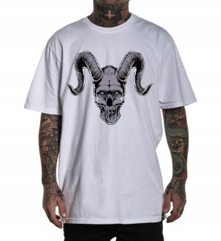 r.XL T-SHIRT koszulka BIAŁA DEVIL HORNS SKULL