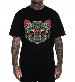 r.3XL T-SHIRT koszulka CZARNA COLORFUL SUGAR CAT