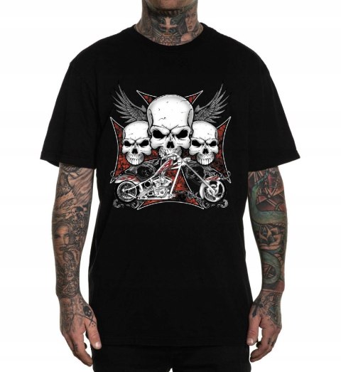 r.3XL T-SHIRT koszulka CZARNA HARLEY AND SKULLS