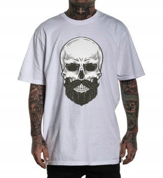 r.3XL T-SHIRT koszulka męska BIAŁA BARBER SKULL