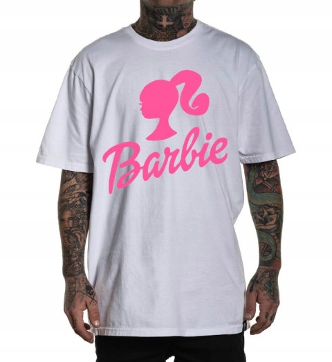 r.3XL T-SHIRT koszulka męska BIAŁA BARBIE