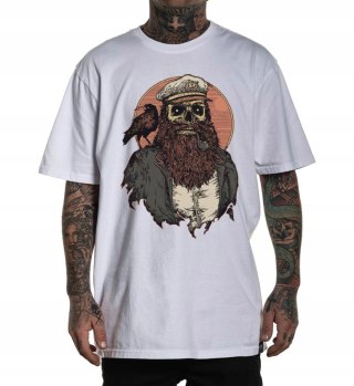 r.XXL T-SHIRT koszulka męska BIAŁA SAILOR SKULL