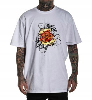 r.3XL T-SHIRT koszulka męska BIAŁA WILD ROSE