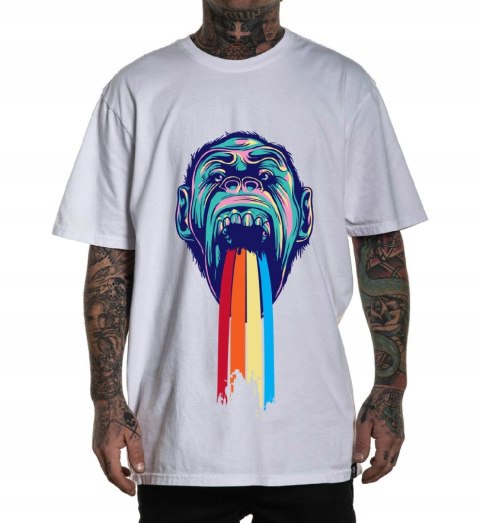 r.XL T-SHIRT koszulka męska BIAŁA colorful gorilla