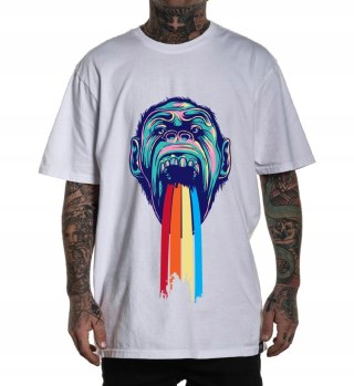 r.L T-SHIRT koszulka męska BIAŁA colorful gorilla