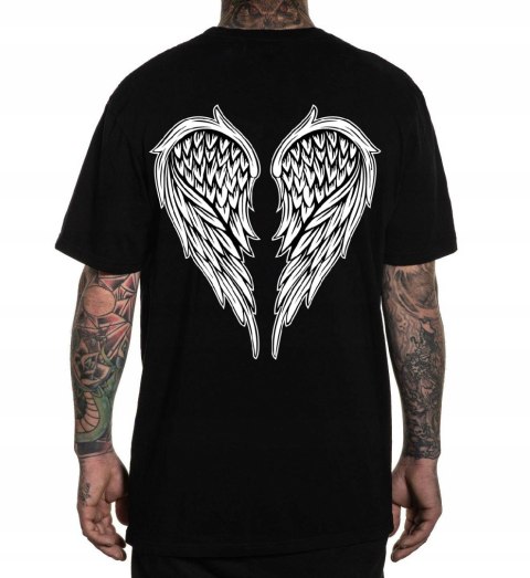 r.3XL T-SHIRT koszulka męska CZARNA ANGEL WINGS