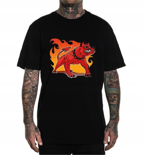 r.2XL T-SHIRT koszulka męska CZARNA RED PITBULL