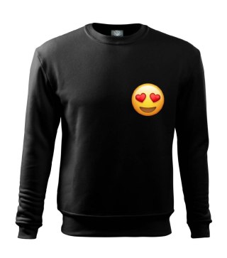 r.2XL Bluza męska CZARNA DRESOWA HEART EYE EMOJI