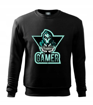 r.XL Bluza męska DRESOWA CZARNA SKELETON GAMER