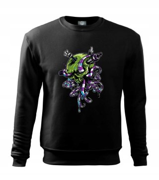 r.2XL Bluza męska DRESOWA CZARNA SKULL OCTOPUS