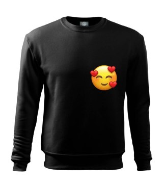 r.2XL Bluza męska CZARNA HAPPY BLUSHING EMOJI