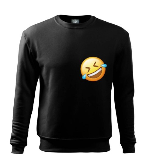 r.M Bluza męska CZARNA LAUGH CRYING EMOJI