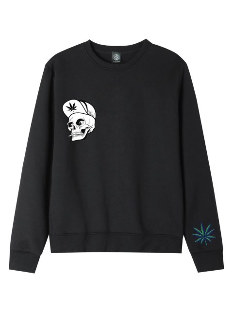 r.XL Bluza męska CZARNA DRESOWA GANJA SKULL