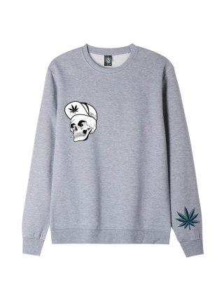 r.2XL Bluza męska SZARA DRESOWA GANJA SKULL