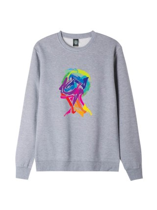 r.2XL Bluza męska SZARA DRESOWA RAINBOW FIGURE