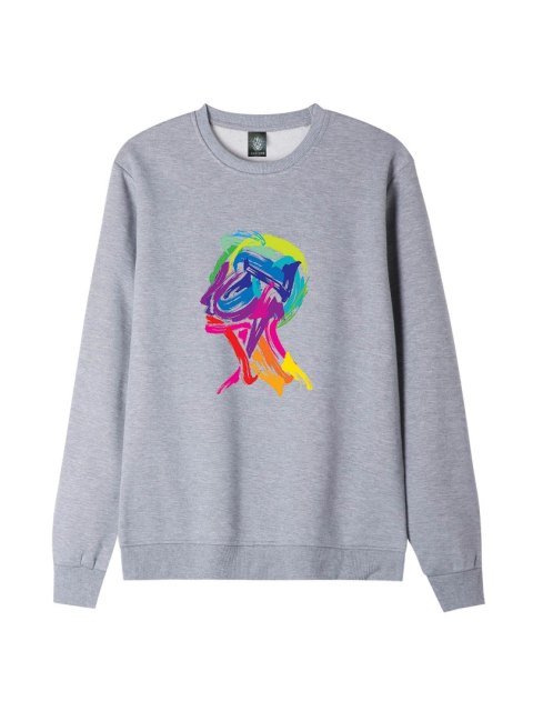 r.XL Bluza męska SZARA DRESOWA RAINBOW FIGURE