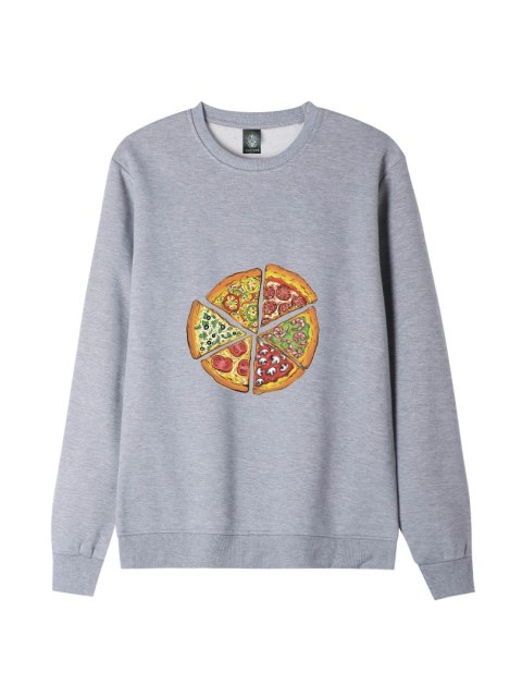 r.2XL Bluza męska SZARA DRESOWA YUMMY PIZZA