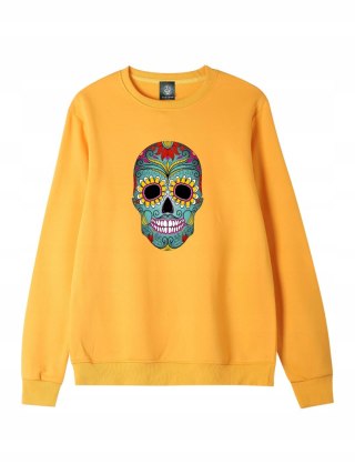 r.2XL Bluza męska ŻÓŁTA DRESOWA MEXICO SUGAR SKULL