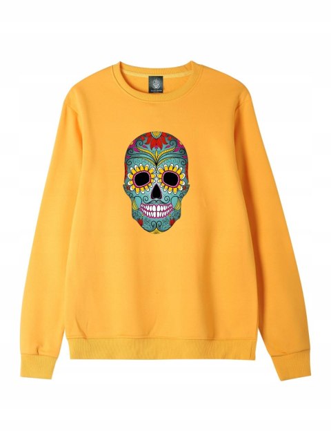 r.XL Bluza męska ŻÓŁTA DRESOWA MEXICO SUGAR SKULL