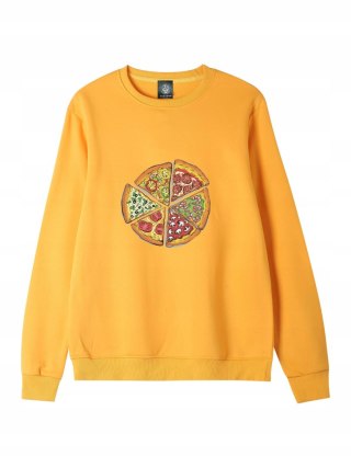 r.2XL Bluza męska ŻÓŁTA DRESOWA YUMMY PIZZA