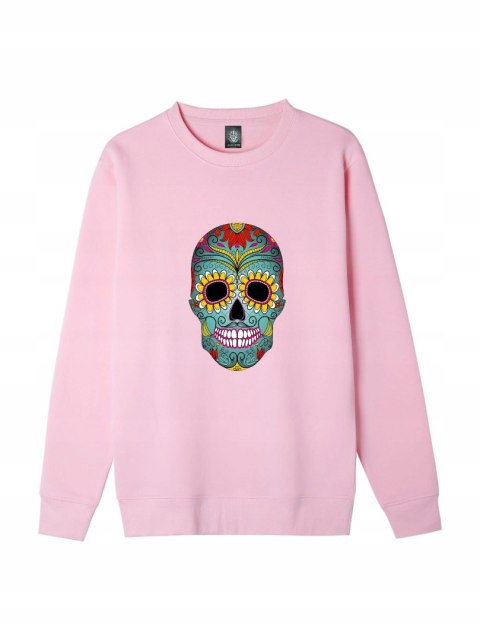 r.2XL Bluza męska RÓŻOWA DRESOWA MEXICO SUGAR SKULL