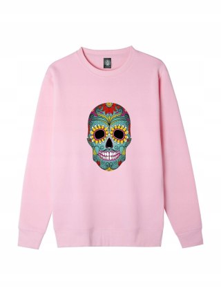 r.XL Bluza męska RÓŻOWA DRESOWA MEXICO SUGAR SKULL