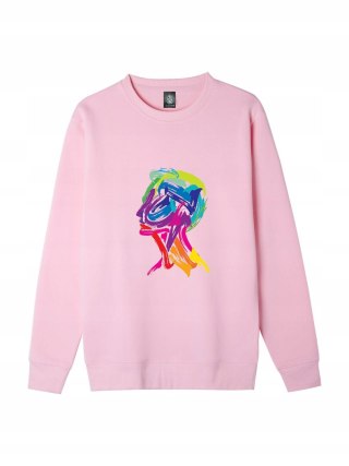 r.2XL Bluza męska RÓŻOWA DRESOWA RAINBOW FIGURE