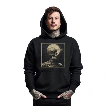 r.2XL Bluza DRESOWA z kapturem czarna Sephia Skull