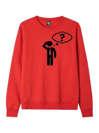 r.2XL Bluza męska CZERWONA DRESOWA THINKING MAN