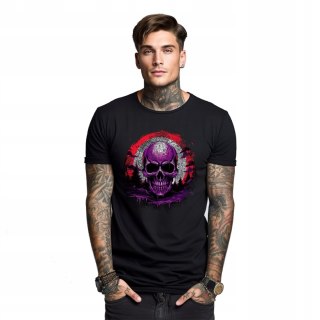 r.2XL TSHIRT koszulka CZARNA SKULL IN THE FOREST